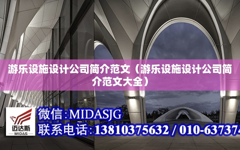 游樂設施設計公司簡介范文（游樂設施設計公司簡介范文大全）