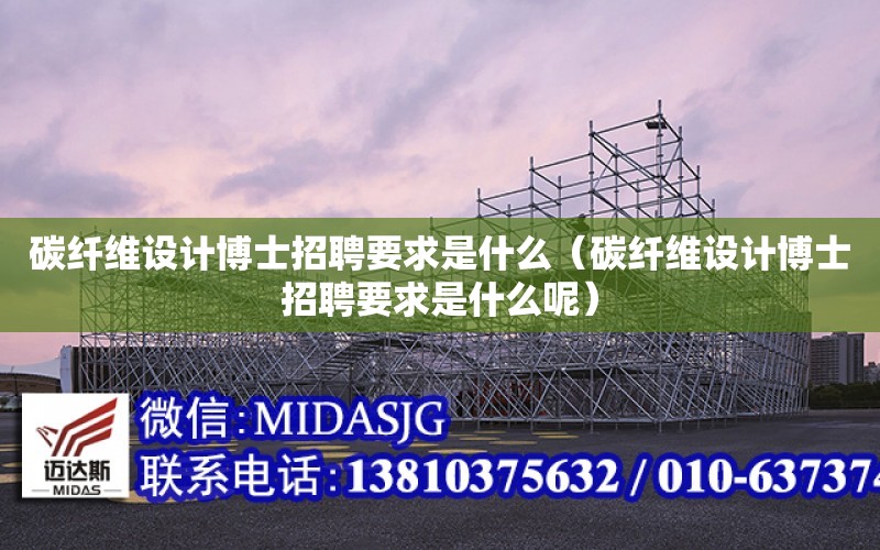 碳纖維設計博士招聘要求是什么（碳纖維設計博士招聘要求是什么呢）