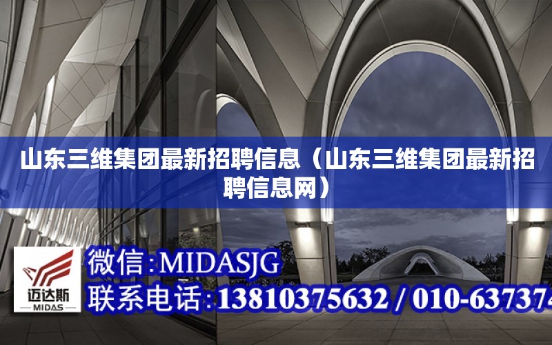 山東三維集團最新招聘信息（山東三維集團最新招聘信息網）