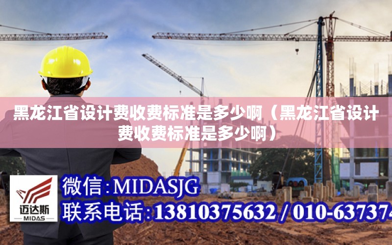 黑龍江省設計費收費標準是多少?。ê邶埥≡O計費收費標準是多少?。? title=