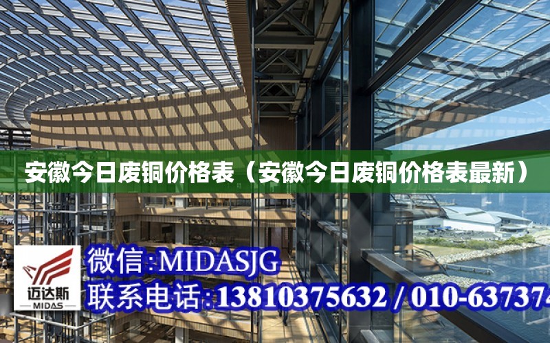 安徽今日廢銅價格表（安徽今日廢銅價格表最新）