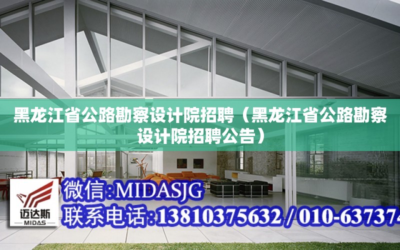 黑龍江省公路勘察設計院招聘（黑龍江省公路勘察設計院招聘公告）