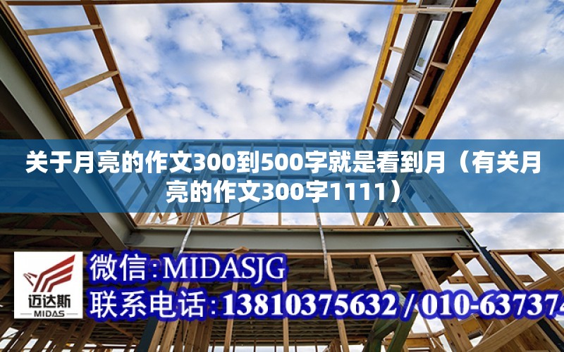 關于月亮的作文300到500字就是看到月（有關月亮的作文300字1111）