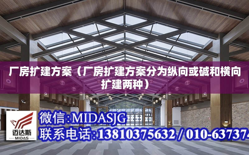 廠房擴建方案（廠房擴建方案分為縱向或堿和橫向擴建兩種）