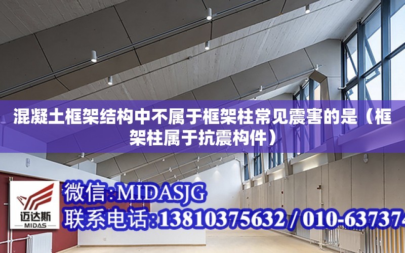 混凝土框架結構中不屬于框架柱常見震害的是（框架柱屬于抗震構件）