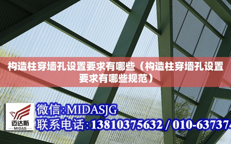 構造柱穿墻孔設置要求有哪些（構造柱穿墻孔設置要求有哪些規范）