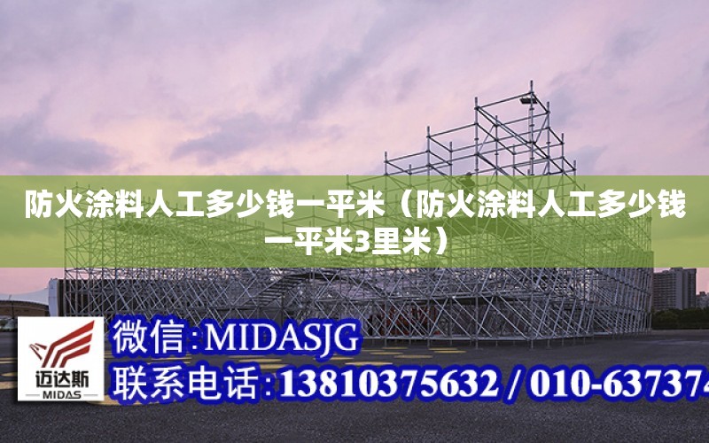 防火涂料人工多少錢一平米（防火涂料人工多少錢一平米3里米）