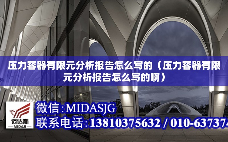 壓力容器有限元分析報告怎么寫的（壓力容器有限元分析報告怎么寫的?。? title=