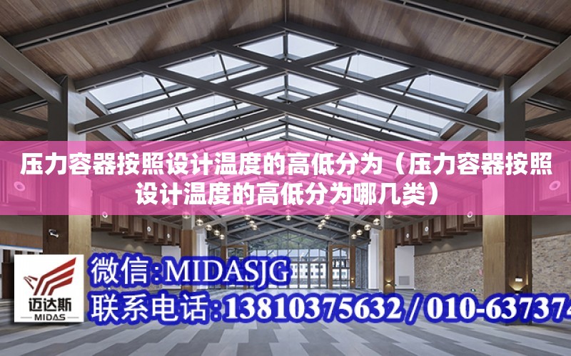 壓力容器按照設計溫度的高低分為（壓力容器按照設計溫度的高低分為哪幾類）