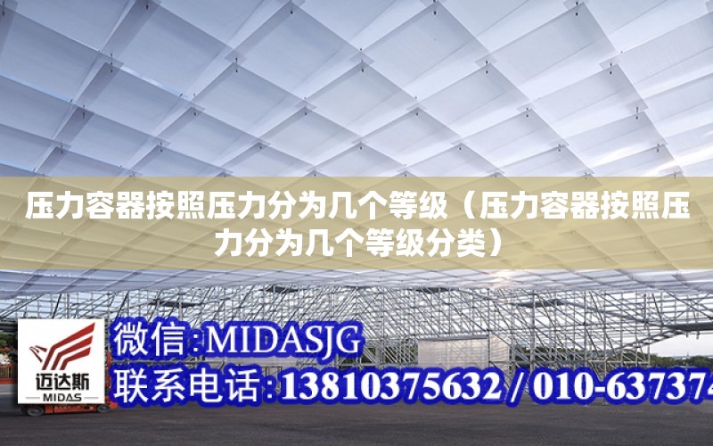 壓力容器按照壓力分為幾個等級（壓力容器按照壓力分為幾個等級分類）