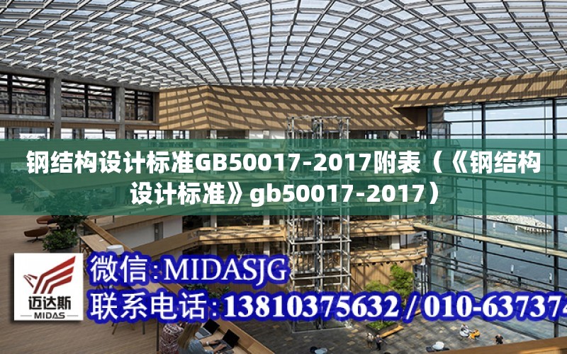 鋼結構設計標準GB50017-2017附表（《鋼結構設計標準》gb50017-2017）