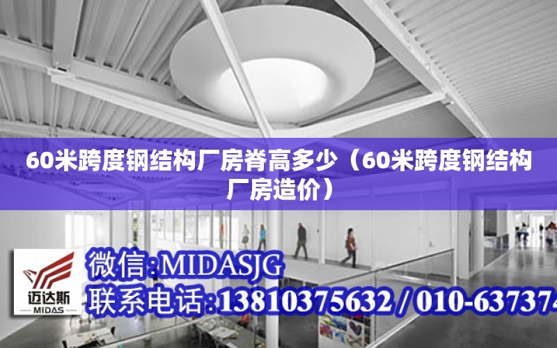 60米跨度鋼結構廠房脊高多少（60米跨度鋼結構廠房造價）