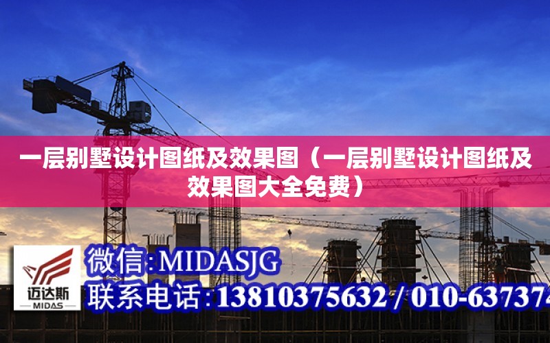 一層別墅設計圖紙及效果圖（一層別墅設計圖紙及效果圖大全免費）