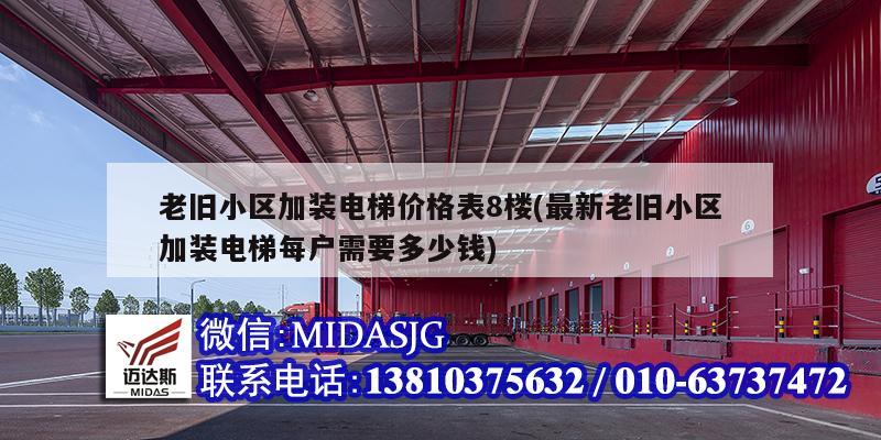 老舊小區加裝電梯價格表8樓(最新老舊小區加裝電梯每戶需要多少錢)