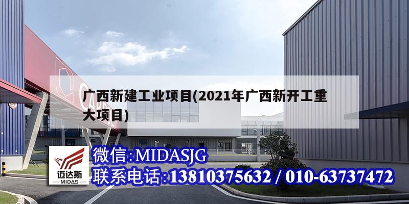 廣西新建工業項目(2021年廣西新開工重大項目)