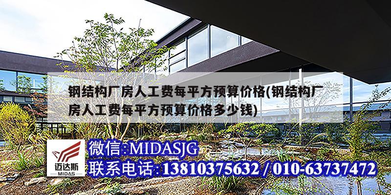 鋼結構廠房人工費每平方預算價格(鋼結構廠房人工費每平方預算價格多少錢)